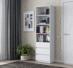 АЙДЕН СТЛ06-600 Стеллаж с 3 ящиками (белый) в Миассе - miass.mebel24.online | фото