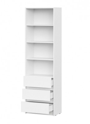АЙДЕН СТЛ06-600 Стеллаж с 3 ящиками (белый) в Миассе - miass.mebel24.online | фото 2