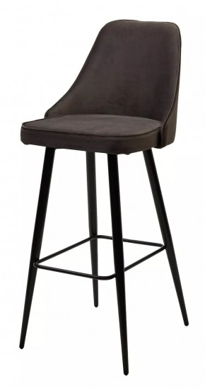 Барный стул NEPAL-BAR ГРАФИТ #14, велюр/ черный каркас (H=78cm) М-City в Миассе - miass.mebel24.online | фото 1