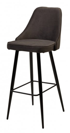Барный стул NEPAL-BAR ГРАФИТ #14, велюр/ черный каркас (H=78cm) М-City в Миассе - miass.mebel24.online | фото 4