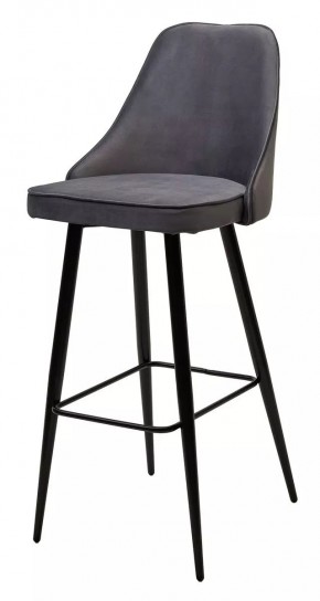 Барный стул NEPAL-BAR СЕРЫЙ #27, велюр/ черный каркас (H=78cm) М-City в Миассе - miass.mebel24.online | фото 1