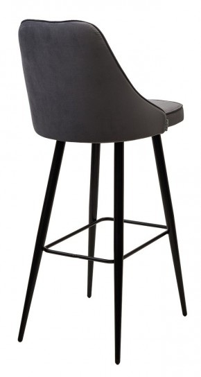 Барный стул NEPAL-BAR СЕРЫЙ #27, велюр/ черный каркас (H=78cm) М-City в Миассе - miass.mebel24.online | фото 3