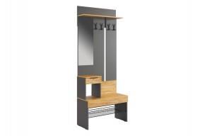 БАСКО Прихожая К10 (графит) в Миассе - miass.mebel24.online | фото 2
