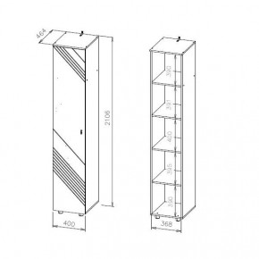 БАЙКАЛ Пенал (Графит/Дуб золотой) в Миассе - miass.mebel24.online | фото 3