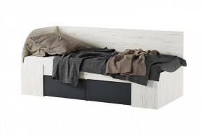 БЕАТРИС Кровать-софа (дуб крафт белый/антрацит) в Миассе - miass.mebel24.online | фото
