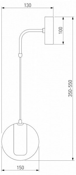 Бра Eurosvet Cobble 50258 LED дымчатый в Миассе - miass.mebel24.online | фото 2
