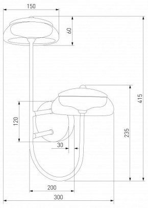 Бра Eurosvet Fungo 50388/2 LED черный в Миассе - miass.mebel24.online | фото 5