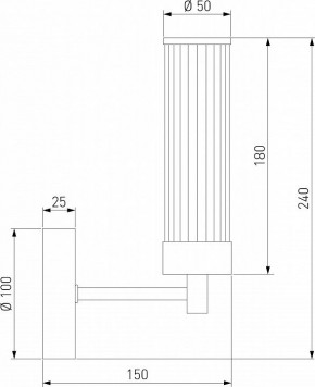 Бра Eurosvet Oriens 60166/1 латунь в Миассе - miass.mebel24.online | фото 2