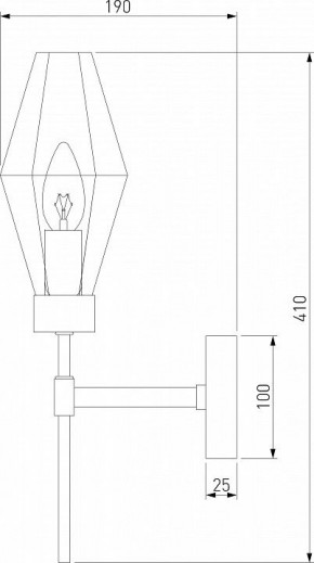 Бра Eurosvet Prism 60143/1 хром в Миассе - miass.mebel24.online | фото 2