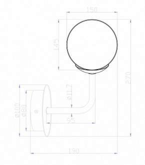 Бра Maytoni Erich MOD221-WL-01-G в Миассе - miass.mebel24.online | фото 2