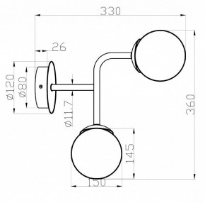 Бра Maytoni Erich MOD221-WL-02-G в Миассе - miass.mebel24.online | фото 3
