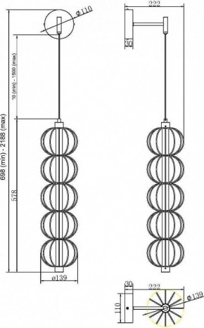 Бра Maytoni Golden Cage MOD216WL-L10G3K в Миассе - miass.mebel24.online | фото 2