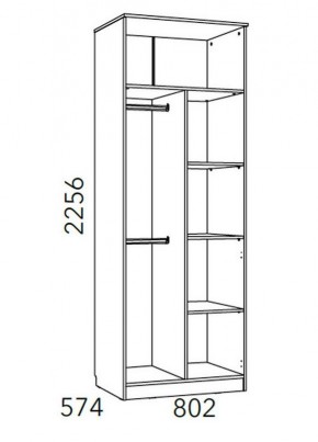 Детская Фанк Шкаф для одежды НМ 014.07 М в Миассе - miass.mebel24.online | фото 3