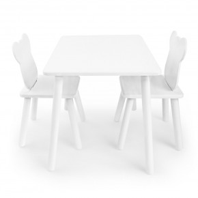 Детский комплект стол и два стула «Мишка» Rolti Baby (белый/белый, массив березы/мдф) в Миассе - miass.mebel24.online | фото 3
