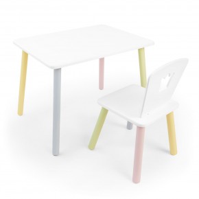 Детский комплект стол и стул «Корона» Rolti Baby (белый/цветной, массив березы/мдф) в Миассе - miass.mebel24.online | фото