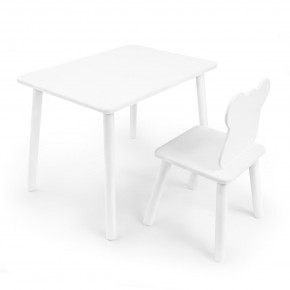 Детский комплект стол и стул «Мишка» Rolti Baby (белый/белый, массив березы/мдф) в Миассе - miass.mebel24.online | фото 1
