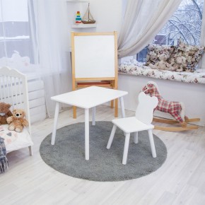 Детский комплект стол и стул «Мишка» Rolti Baby (белый/белый, массив березы/мдф) в Миассе - miass.mebel24.online | фото 2