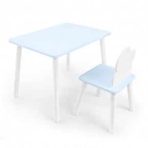 Детский комплект стол и стул «Облачко» Rolti Baby  (голубая столешница/голубое сиденье/белые ножки) в Миассе - miass.mebel24.online | фото
