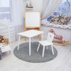 Детский комплект стол и стул «Звезда» Rolti Baby (белый/белый, массив березы/мдф) в Миассе - miass.mebel24.online | фото 2