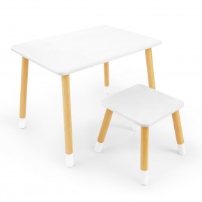 Детский комплект стол и табурет Rolti Baby (белая столешница/белое сиденье/береза ножки) в Миассе - miass.mebel24.online | фото 1