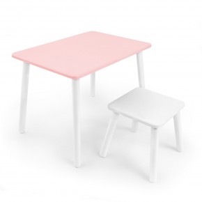 Детский комплект стол и табурет Rolti Baby (розовая столешница/белое сиденье/белые ножки) в Миассе - miass.mebel24.online | фото 1