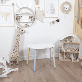 Детский стол Rolti Baby «Облачко»  (белый/цветной, массив березы/мдф) в Миассе - miass.mebel24.online | фото