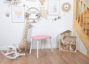 Детский стол Rolti Baby «Облачко»  (розовый/белый, массив березы/мдф) в Миассе - miass.mebel24.online | фото