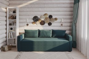 Диван-кровать Вало сине-зелёный, ткань рогожка в Миассе - miass.mebel24.online | фото