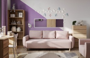 Диван-кровать Тулисия светло-розовый, ткань рогожка в Миассе - miass.mebel24.online | фото