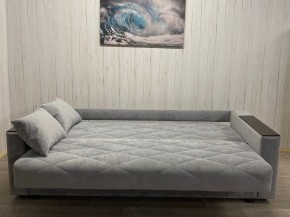 Диван Престиж-15 (НПБ+МДФ) велюр Sensey silver в Миассе - miass.mebel24.online | фото 3