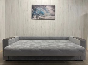 Диван Престиж-15 (НПБ+МДФ) велюр Sensey silver в Миассе - miass.mebel24.online | фото 5