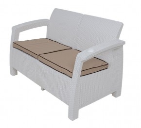 Диван Yalta Premium Sofa 2 Set (Ялта) белый (+подушки под спину) в Миассе - miass.mebel24.online | фото 1
