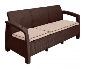 Диван Yalta Premium Sofa 3 Set (Ялта) шоколадный (+подушки под спину) в Миассе - miass.mebel24.online | фото 2