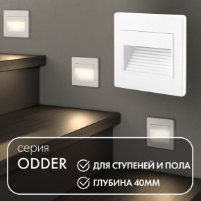 DK3050-WH Светильник встраиваемый в стену, IP 20, LED 3000, 1 Вт, белый, пластик в Миассе - miass.mebel24.online | фото 5