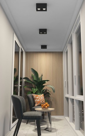 DK3085-BK+CH Светильник накладной IP 20, 10 Вт, GU5.3, LED, черный/хром, пластик в Миассе - miass.mebel24.online | фото 2