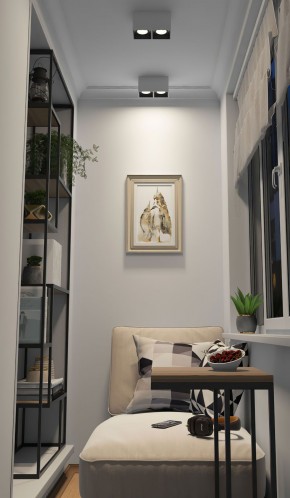 DK3085-WB+WH Светильник накладной IP 20, 10 Вт, GU5.3, LED, бело-черный/белый, пластик в Миассе - miass.mebel24.online | фото 2
