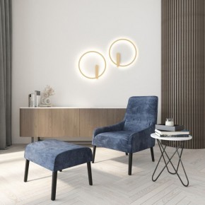 DK5035-SG Бра ROUND со светодиодом, IP20, 24W, 3000/4000/6500K, матовое золото, алюминий в Миассе - miass.mebel24.online | фото