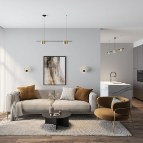 DK5060-BK+SG Бра ORBIT, IP20, 3000К, LED, 10 Вт, черный + сатинированное золото, алюминий в Миассе - miass.mebel24.online | фото 5