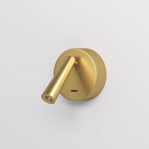 DK5072-SB Бра SHINE WALL со светодиодом, D104*H68, IP20, 3000К, 3W, RA?90, сатинированная латунь, алюминий в Миассе - miass.mebel24.online | фото 2