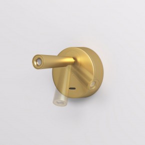 DK5072-SB Бра SHINE WALL со светодиодом, D104*H68, IP20, 3000К, 3W, RA?90, сатинированная латунь, алюминий в Миассе - miass.mebel24.online | фото 3