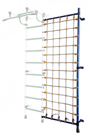 Дополнительная стойка к пристенному ДСК с сеткой для лазания, цв. синий в Миассе - miass.mebel24.online | фото