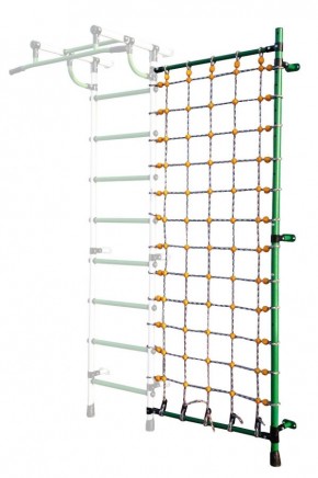 Дополнительная стойка к пристенному ДСК с сеткой для лазания, цв. зеленый в Миассе - miass.mebel24.online | фото