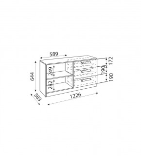 Дуглас (подростковая) М12 ТВ - тумба в Миассе - miass.mebel24.online | фото 2