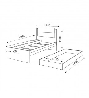 Дуглас (подростковая) М14 Кровать в Миассе - miass.mebel24.online | фото 3