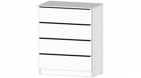 ЭЛЕГАНТ Комод 4 ящика (белый) в Миассе - miass.mebel24.online | фото