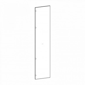 Фасад двери глухой (левый) Глянец белый Марсель в Миассе - miass.mebel24.online | фото
