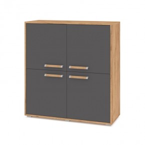 ФЛОРИДА Ф43 Комод (дуб золотой/графит) в Миассе - miass.mebel24.online | фото