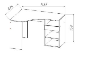 ГЕОМЕТРИЯ ГМТ.10 Стол угловой в Миассе - miass.mebel24.online | фото 2