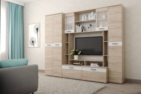 Гостиная Белла (Дуб Сонома/Белый глянец) в Миассе - miass.mebel24.online | фото 1