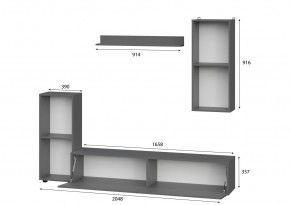 Гостиная МГС 10 (Графит) в Миассе - miass.mebel24.online | фото 2